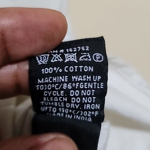 Lon Nyc Cream and Blue Short-Sleeve Shirt Sz Medium - Picture 7 of 7